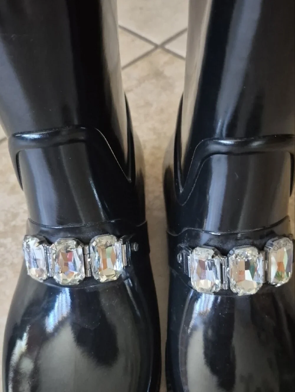 Michael Kors Rain Boots with Crystal Accents